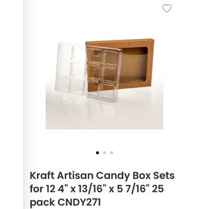 25 pcs Kraft Artisan Candy Box Sets for 12 Chocolate / Wax Melts Mold Packaging